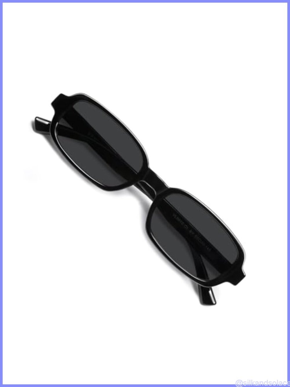 Retro Rectangle Polarized Sunglasses Small 90s Vintage Narrow Rectangular Frame